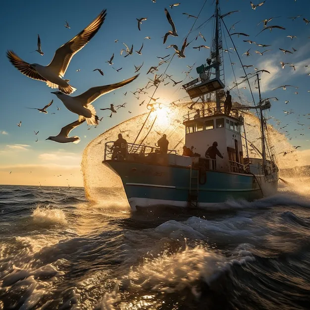 Un bateau en mer